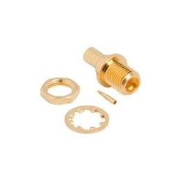 1 pcs : 262124 - RF Connectors / Coaxial Connectors MMCX BULKHEAD JACK .085 S/R GOLD