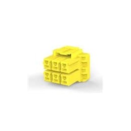 1 pcs : 3-1376393-4 - Power to the Board 5MM POWER KEY 6P PLUG HSG YELL