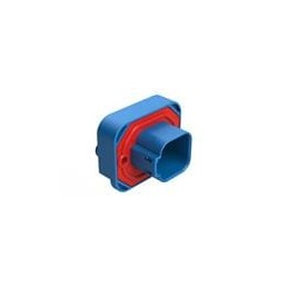 1 pcs : AT15-6P2-BM03BLU - Automotive Connectors Str Flng Mnt PCB Rcp 6POS Tin Cont