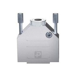 1 pcs : D15000DTE50/AA - D-Sub Backshells DT, D-Sub backshell, Zinc die-cast, Top Exit, Rotating Male Brass UNC 4-40 jackscrews,