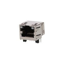 1 pcs : 43860-0010 - Modular Connectors / Ethernet Connectors RA 8/8 INVERTED lightpipes RJ45