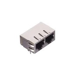 1 pcs : GSGX-NS7-288-457 - Modular Connectors / Ethernet Connectors G/JK 2PRT RT&lt, 8P8C SHD LG T&S GT BK 457