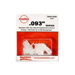 1 pcs : 76650-0060 - Pin & Socket Connectors .093 Connector Kit Pnl Mnt Plug Rec 2P