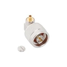 1 pcs : 172235 - RF Connectors / Coaxial Connectors N RIGHT ANGLE SOLDER PLUG .085 SEMI RIGI
