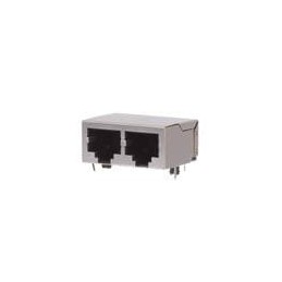 1 pcs : GSGX-NS-2-88-4.57 - Modular Connectors / Ethernet Connectors 2 PORT R/A 8P8C SHLD 4.57 SPACE BLK