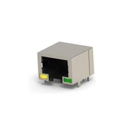 1 pcs : 1734324-3 - Modular Connectors / Ethernet Connectors RJ45 8P/8C Y/G LED shieled 30u'Au