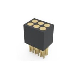 1 pcs : 857-10-006-10-003000 - Headers & Wire Housings .050Pitch DR 6 Pin Soldercup Target Conn