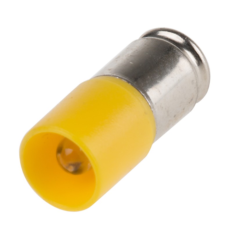 1 pcs - RS PRO Yellow LED Indicator Lamp, 48V ac/dc, Midget Groove Base, 6.1mm Diameter, 280mcd