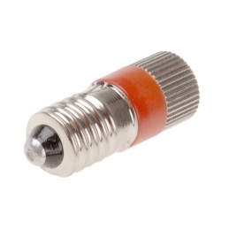 1 pcs - RS PRO Red LED Indicator Lamp, 24V ac/dc, E10 Base, 10mm Diameter, 110/105mcd