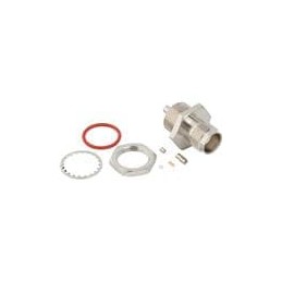 1 pcs : 031-7000 - RF Connectors / Coaxial Connectors TNC Straight Crimp Jack 0.81 mm Micro-cable Bulkhead Front Mount 50 Ohm IP