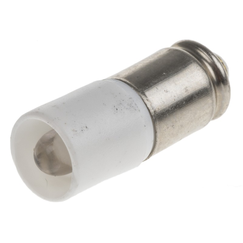 1 pcs - RS PRO White LED Indicator Lamp, 48V ac/dc, Midget Groove Base, 6.1mm Diameter, 1400mcd