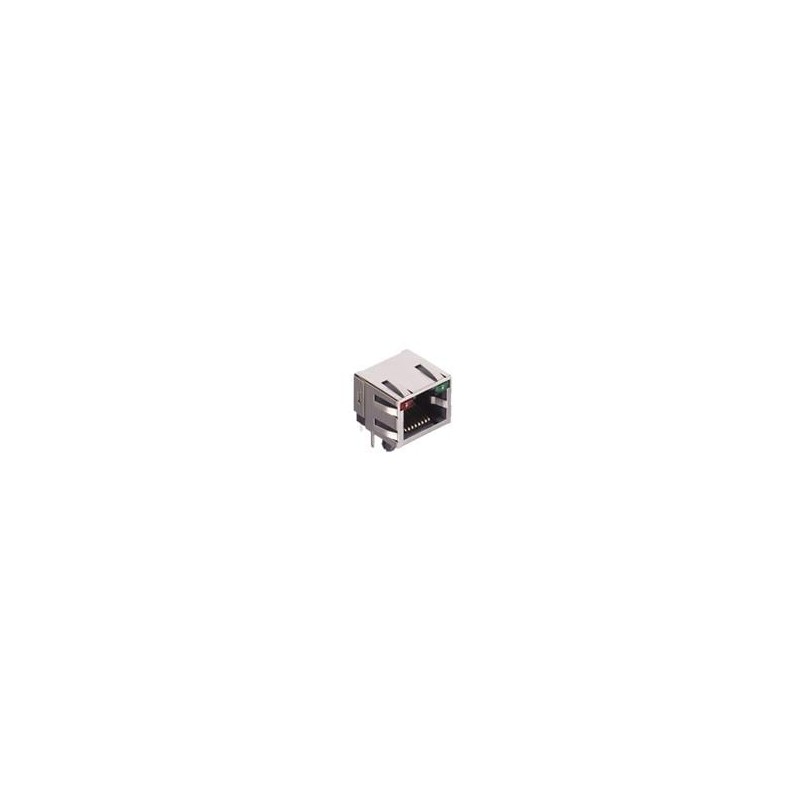 1 pcs : A20-108-662-310 - Modular Connectors / Ethernet Connectors 1X1 LED RED/GRN R/A SHIELDED
