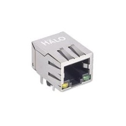 1 pcs : HCJ11-802SK-L12 - Modular Connectors / Ethernet Connectors Shielded 1X1 Tab Dwn RJ45 G/Y LED