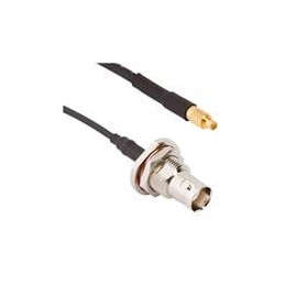 1 pcs : 095-850-206-024 - RF Cable Assemblies BNC Blkhd Jck - MMCX Plug 24 inch RG-174