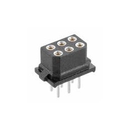 1 pcs : M80-8870601 - Power to the Board 3+3 POS DIL FEMALE VERT TIN/LEAD