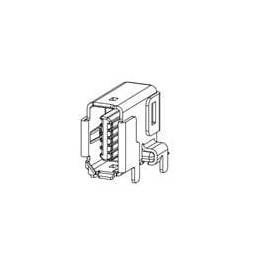 1 pcs : ND9-AS14-00 - Modular Connectors / Ethernet Connectors ix Industrial RCPT Type A RA Flag SMT
