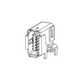 1 pcs : ND9-BS14-00 - Modular Connectors / Ethernet Connectors ix Industrial RCPT Type B RA SMT