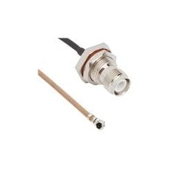 1 pcs : 095-850-285-150 - RF Cable Assemblies AMC Right Angle Plug to RP-TNC Straight Bulkhead Jack RG-178 50 Ohm 150 mm (5.90 I
