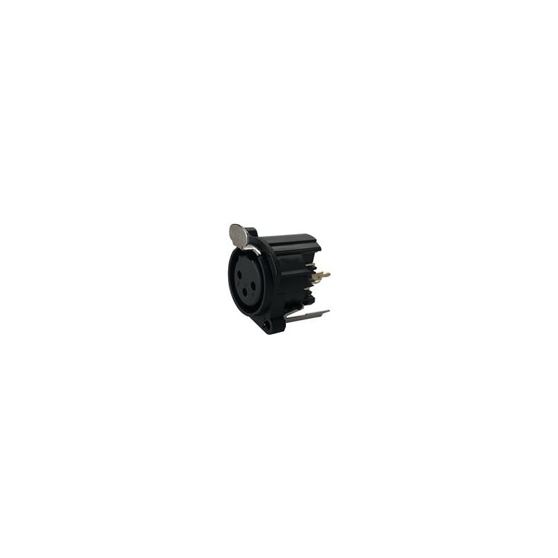 1 pcs : IO-XLR3-F-EV - XLR Connectors 3-Pin XLR, Female, Vertical, PCB Mount, Separate Ground Pin