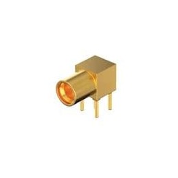 1 pcs : SMPM-PF-P-HF-RA-TH-1 - RF Connectors / Coaxial Connectors 50 Ohm SMPM Plugs to 65 GHz, Through-hole