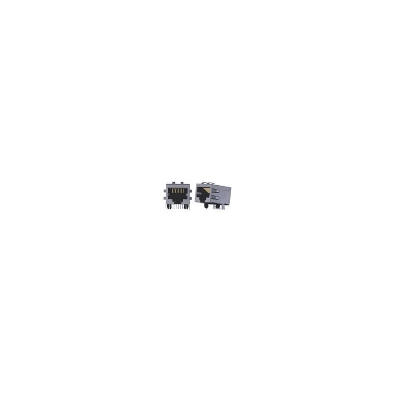 1 pcs : ARJM11A1-502-NN-EW2 - Modular Connectors / Ethernet Connectors CONN MAGJACK 1PORT 1000 BASE-T