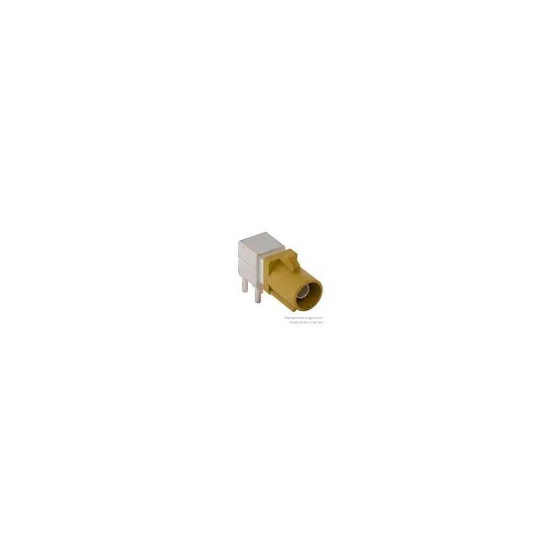1 pcs : 2FA1-NBRP-PCB-6 - RF Connectors / Coaxial Connectors FAKRA GEN 2 PCB Through Hole Right Angle Plug 50 Ohm B Key Code