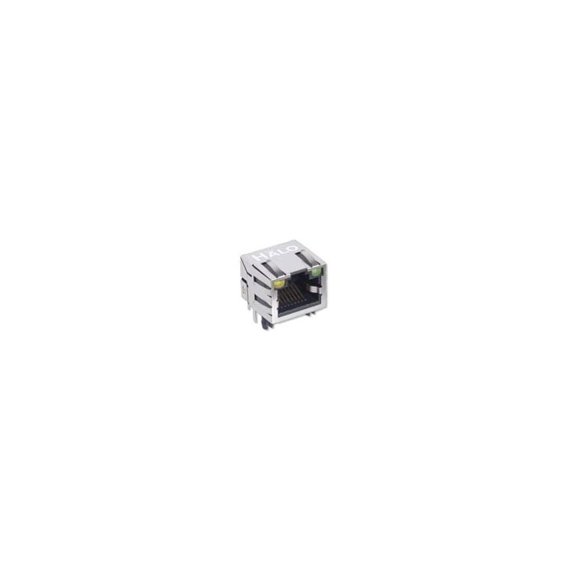 1 pcs : HCJT1-805SK-L12 - Modular Connectors / Ethernet Connectors Shielded 1X1 Tab Up RJ45 G/Y LED