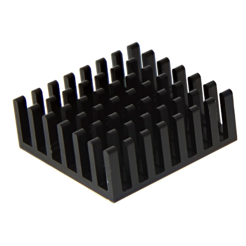 1 pcs - Heatsink, Universal Square Alu, 18.5K/W, 27 x 27 x 10mm, Adhesive Foil, Conductive Foil