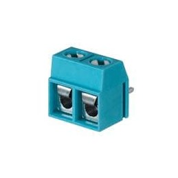 1 pcs : TB002V-500-02BE - Fixed Terminal Blocks Terminal block, screw type, 5.00 , vertical, 2 poles, CUI Blue, slotted screw, P