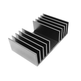 1 pcs - Heatsink, Universal Rectangular Alu, 1K/W, 100 x 120 x 37mm
