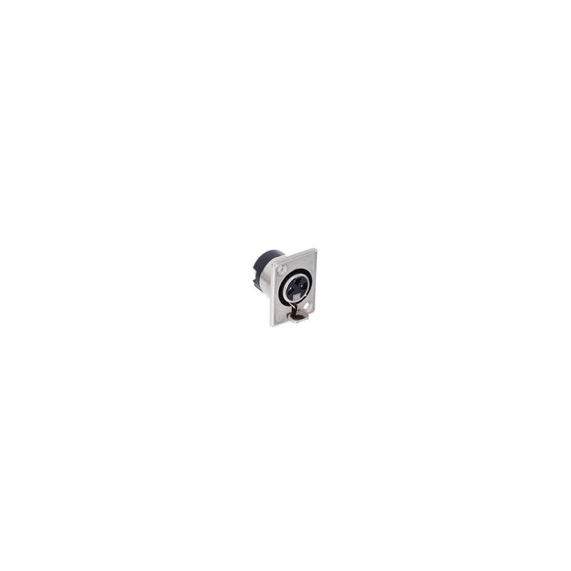 1 pcs : 702-0300 - XLR Connectors NIKL/SILV PANEL 3C