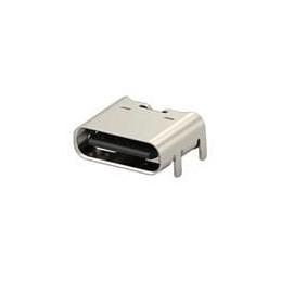 1 pcs : 2479774-1 - USB Connectors USB-C Charge Only Receptacle,6 Pin, Top Mount, 1u GF