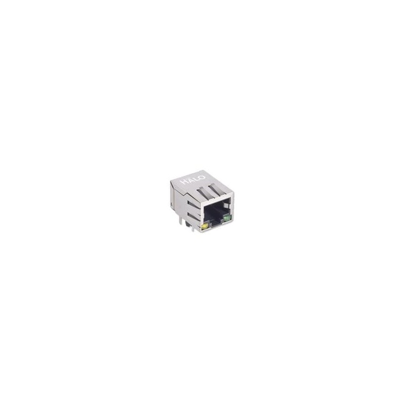 1 pcs : HCJ11-805SK-L12 - Modular Connectors / Ethernet Connectors Shielded 1X1 Tab Dwn RJ45 G/Y LED