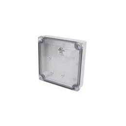 1 pcs : PIP-11766-C - Electrical Enclosures PC+10% Fiberglass Box with Captive Screws and Clear Cover (5.1 X 5.1 X 1.4 In)