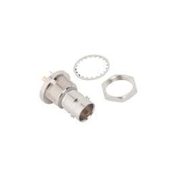 1 pcs : 112670 - RF Connectors / Coaxial Connectors RF Connector BNC Straight Receptacle Jack Solder Cup Bulkhead Rear Mount 75 
