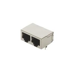 1 pcs : 09455511122 - Modular Connectors / Ethernet Connectors RJ Industrial RJ45 2-port Jack Cat5, solder, angled
