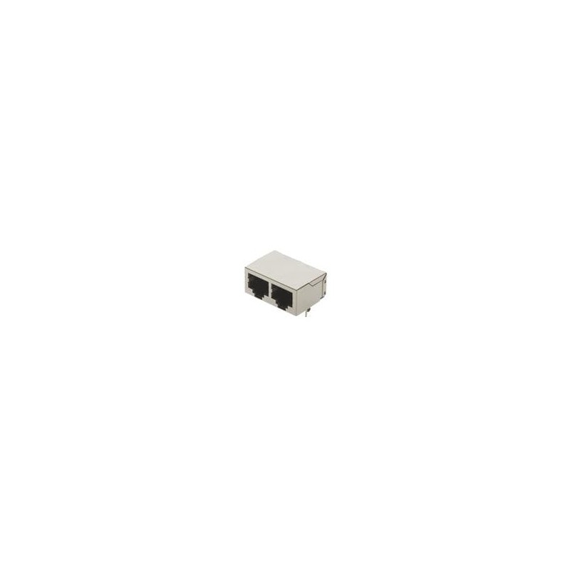 1 pcs : 09455511122 - Modular Connectors / Ethernet Connectors RJ Industrial RJ45 2-port Jack Cat5, solder, angled