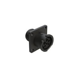 1 pcs : FLS010N3W3S03 - Standard Circular Connector 6 POS SQUARE FLANGE RECEPT