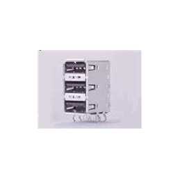 1 pcs : 33UBAR-TSN1R - USB Connectors USB TYPE A PCB RA TRIPLE STACKED