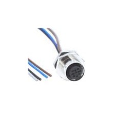 1 pcs : FPM12A05I12CF01 - Sensor Cables / Actuator Cables M12 5P FML BRSS/NKL FRNT M16 12 PIGTAIL