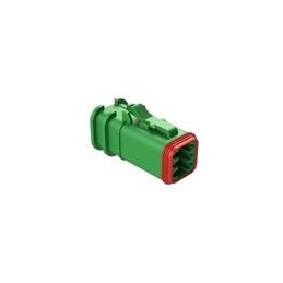 1 pcs : AT06-6S-OMGRN - Automotive Connectors 6 Pin Overmold Plug Socket, GREEN