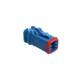 1 pcs : AT06-6S-OMRDBLU - Automotive Connectors 6 Position Overmolded Plug, Socket, Reduced Seal, Blue