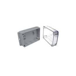 1 pcs : PN-1327-CMB - Electrical Enclosures IP65 NEMA 4X Box with Clear Cover and Mounting Brackets (6.7 X 4.8 X 3.2 In)