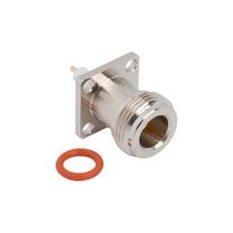 1 pcs : 172224-24 - RF Connectors / Coaxial Connectors N Panel Recept Jack Ext Teflon/Contact