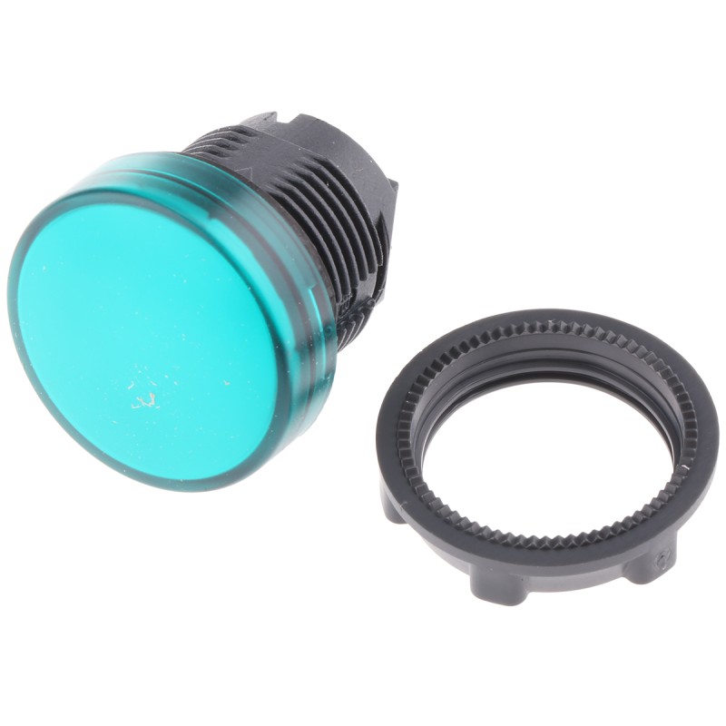 1 pcs - Schneider Electric Green Pilot Light Head, 22mm Cutout Harmony XB5 Series
