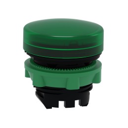 1 pcs - Schneider Electric Green Pilot Light Head, 22mm Cutout Harmony XB5 Series