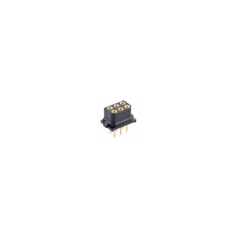1 pcs : M80-8870605 - Power to the Board 3+3 POS DIL FEMALE VERT GOLD