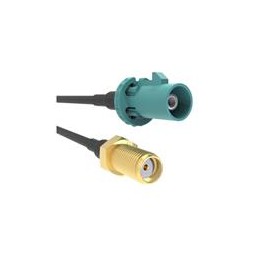 1 pcs : 095Z820-164-006 - RF Cable Assemblies FAKRA Straight Plug to SMA Straight Jack RG-58 50 Ohm 6 inches Z Key Code (152 mm)