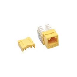 1 pcs : N238-001-YW - Modular Connectors / Ethernet Connectors CAT6/CAT5E YELLOW 110 STYLE JACK