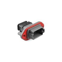 1 pcs : AT04-12PA-PM15 - Automotive Connectors 12 Position Receptacle, Pin, Panel Mount, Key A, Self-Threading, Strain Relief
